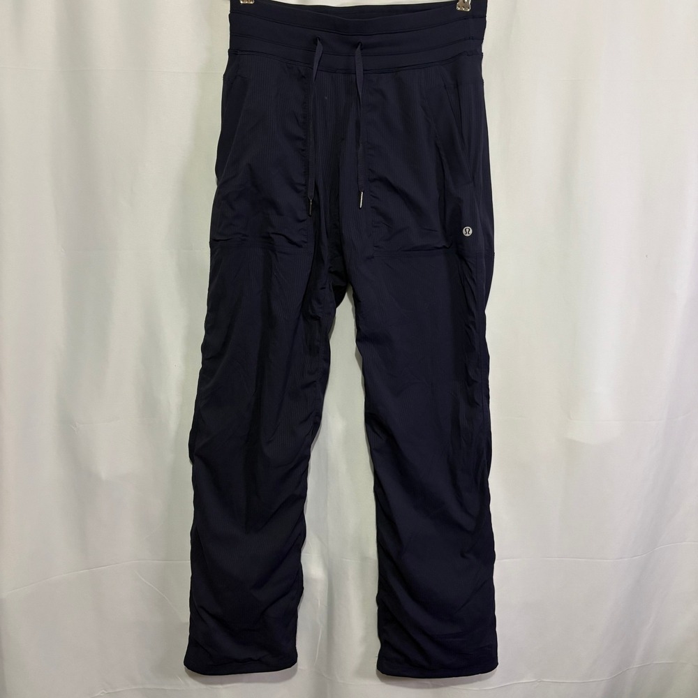 Lululemon Dance Studio Pant III Line Navy Blue Ruched Leg Size 4 W5AERR